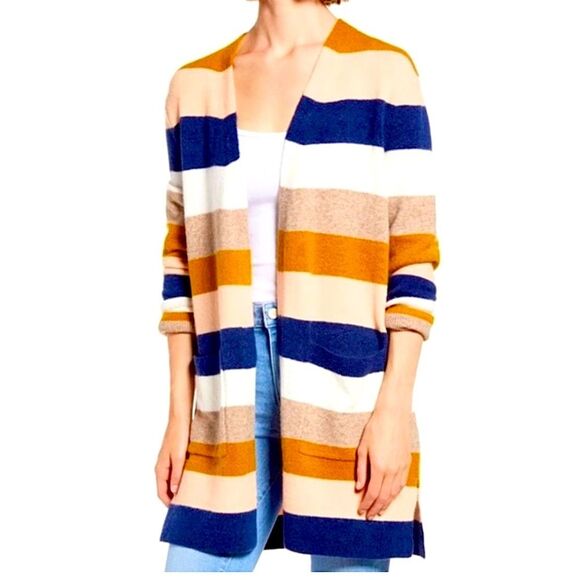 Madewell Sweaters - Madewell Kent Stripe Alpaca Blend Cardigan in Bengali Indigo Sz XS-M